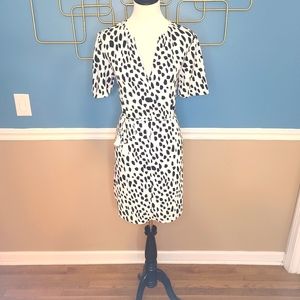 A New Day white and black spot dress